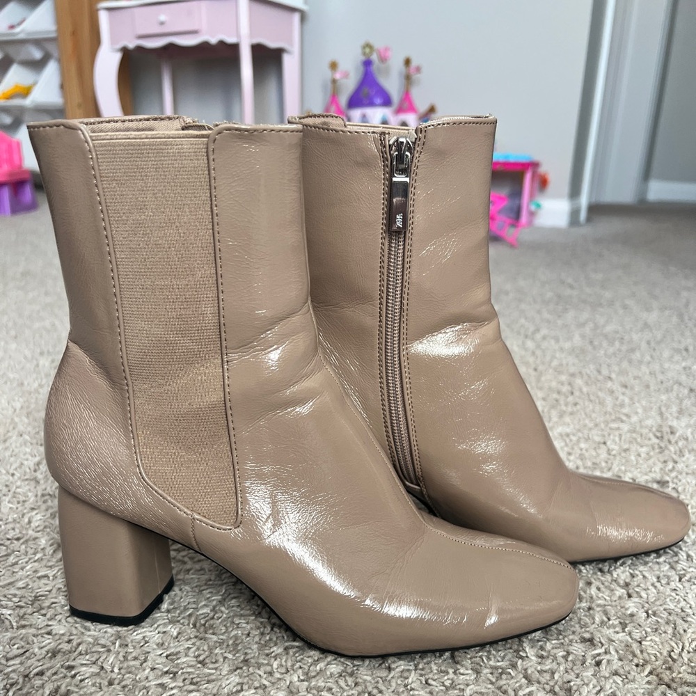 Zara Taupe Heeled Boots